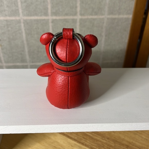Coach 4”h Red Bear Bag Charm Keychain - Picture 2 of 4